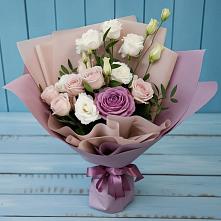 Букет цветов из:  Розы и Лизиантусы в Снежинске