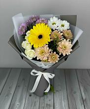 Букет цветов из:  Розы, Герберы и Хризантемы в Снежинске