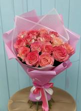 Букет 15 Розовых роз Равель в Снежинске