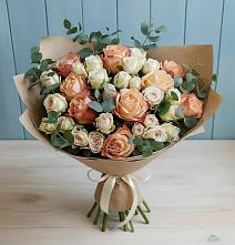 Букет цветов из:  Альстромерии и Розы #REPLACE_PRED# Снежинске